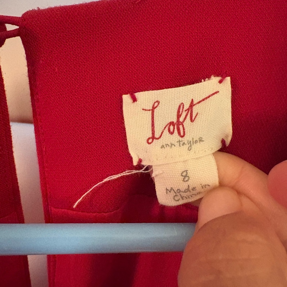 LOFT Vibrant Red Dress